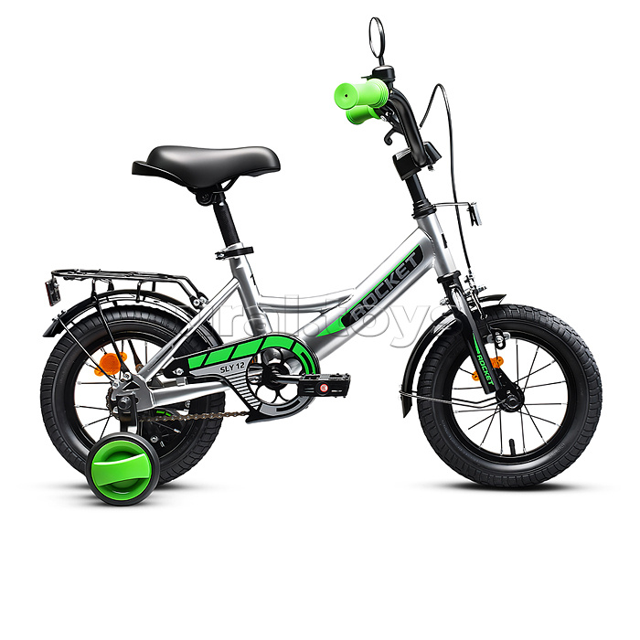 Велосипед 12" Rocket Sly, цвет серый следы сборки, сколы лкп, велосипед требует финальной сборки и н