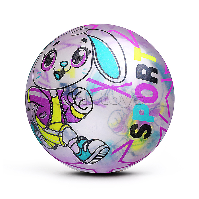 Мяч надувной детский PVC "Спортивный зайчик" 22см