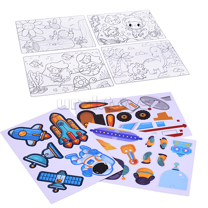 Доска для рисования 5 в 1 "Космические приключения" в коробке