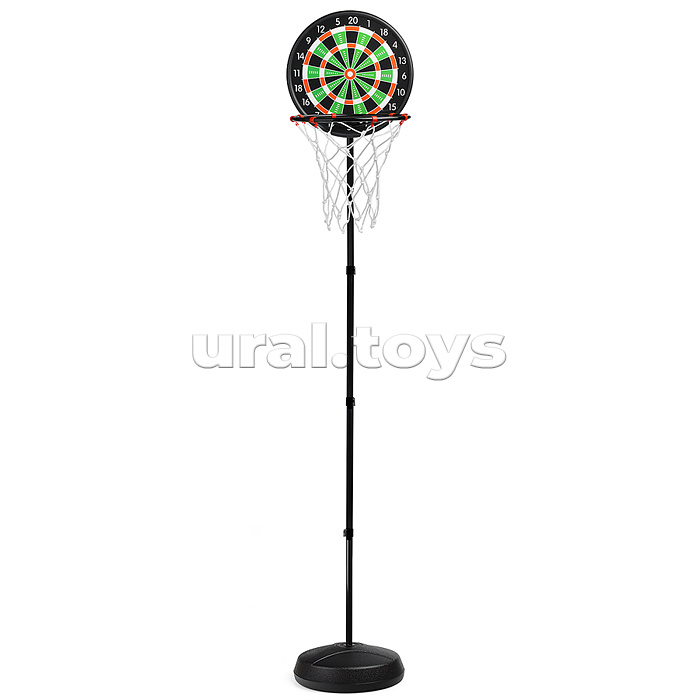 Баскетбол 2в1 "Классика" (высота 200см, кольцо d-25см) в коробке