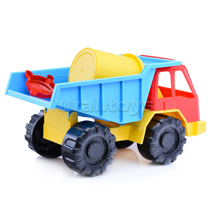 Авто Грузовик + Песочный набор (ведро, совок, 2 формочки)