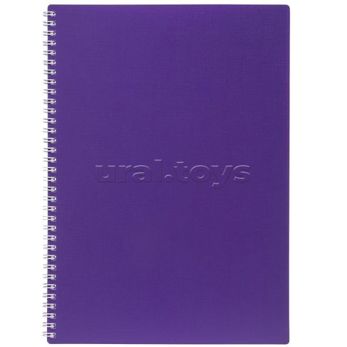Тетрадь 80л. А4 клетка "Canvas" на гребне многоуровневая перфорация пластиковая обложка фиолетовая