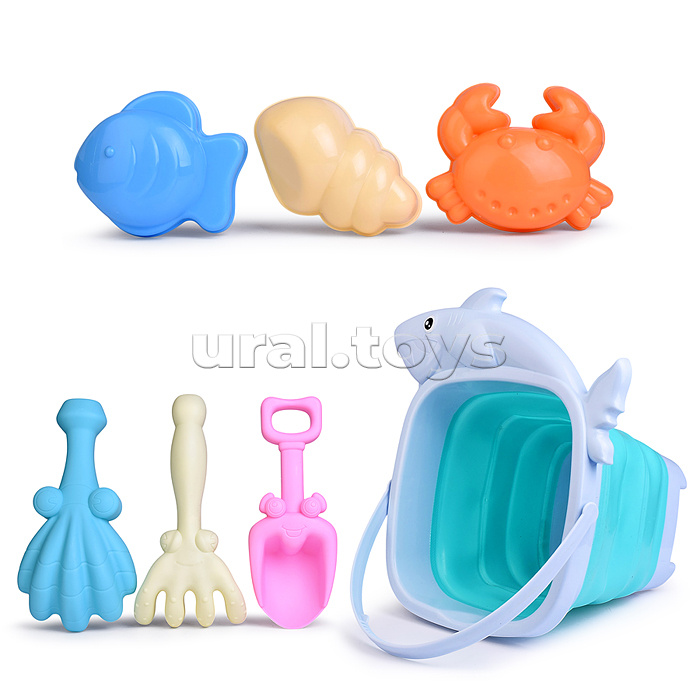 Набор для игры в песке "Морской" в сетке