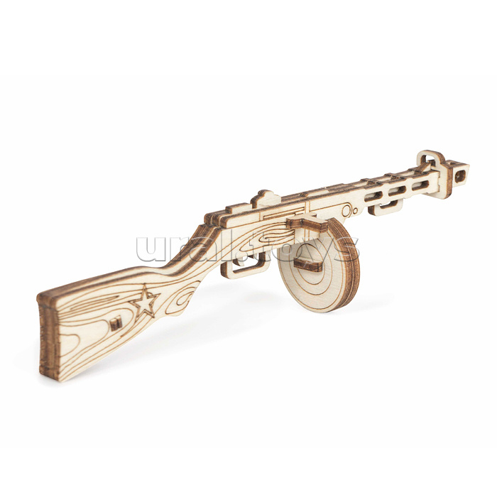 Конструктор деревянный Пистолет-пулемёт 1940, 9 дет.