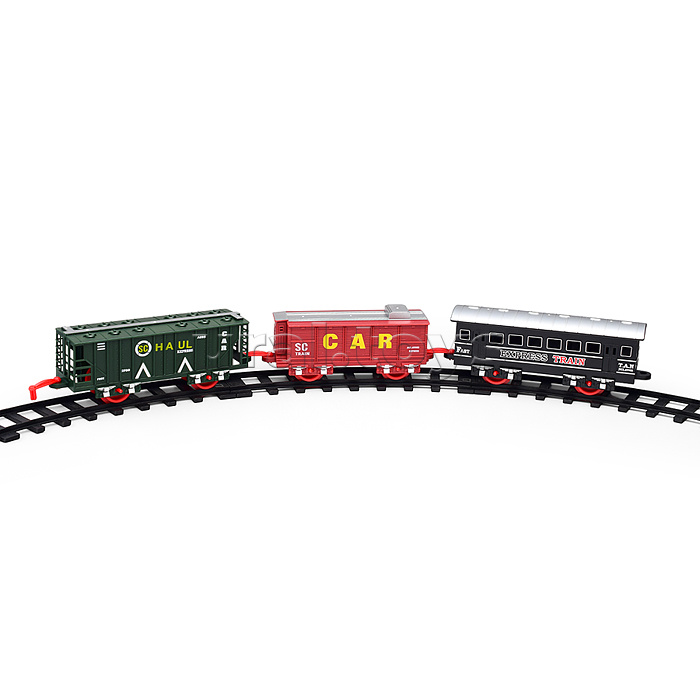 Железная дорога "Train electric steam-3" в коробке