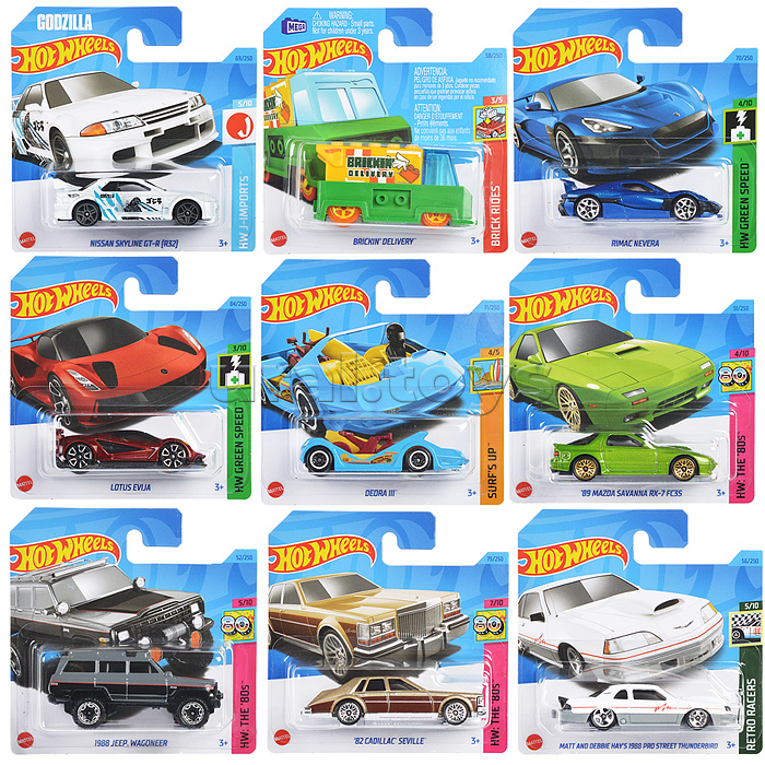 Машинки Mattel. "Hot Wheels" из базовой коллекции в асс-те. Машинки Mattel. "Hot Wheels" из базовой коллекции в асс-те.