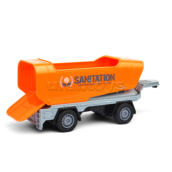 Машина "Трейлер с прицепом" (свет, звук) в коробке