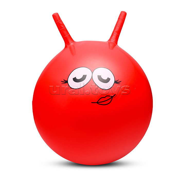 Мяч с рожками 55 см "Рожица"