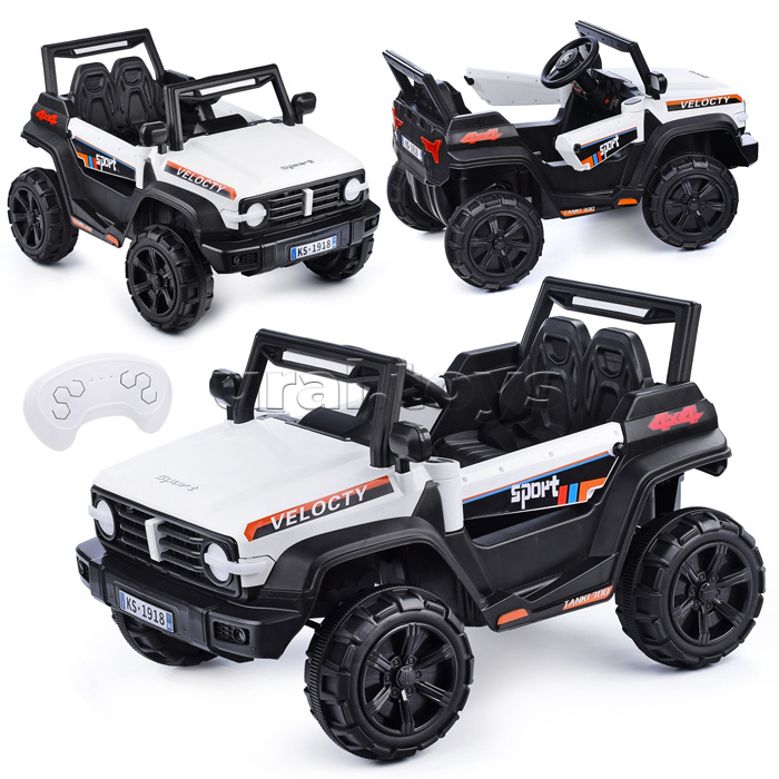 Электромобиль U023416Y "Ковбой" на аккумуляторе, с р/у управлением, в коробке (белый) царапины пласт