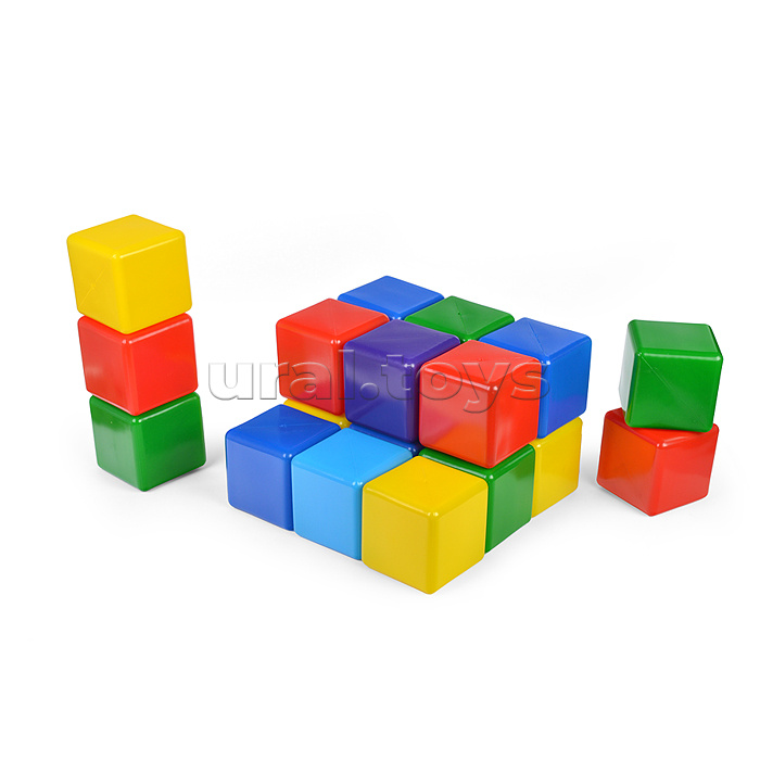 Набор кубиков-2 (20 шт.) (грань кубиков 8 см, цвет: мультиколор)