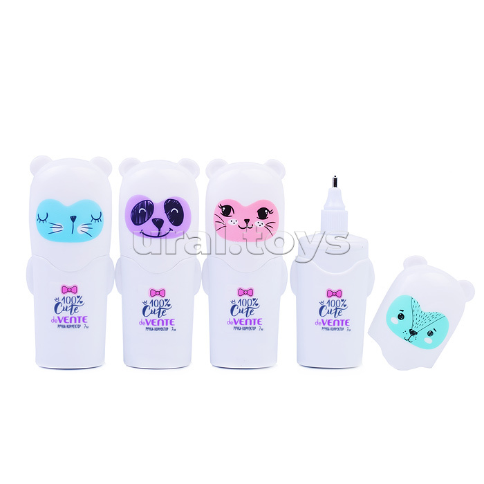 Ручка-корректор "100% Cute" 07 мл, быстросохнущая, укрывистая, для школьных тетрадей Ручка-корректор "100% Cute" 07 мл, быстросохнущая, укрывистая, для школьных тетрадей