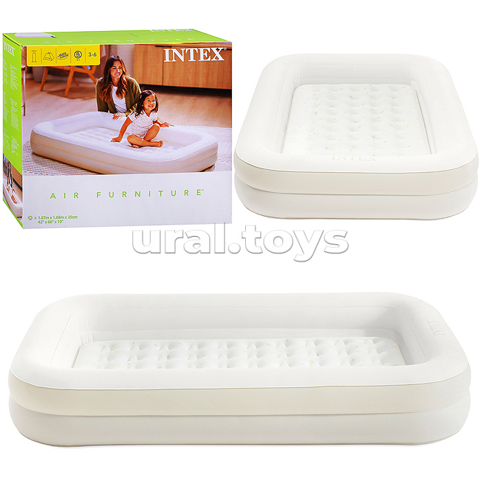 Надувная детская кроватка KIDZ TRAVEL, 107*168*25 cm, 66811NP INTEX