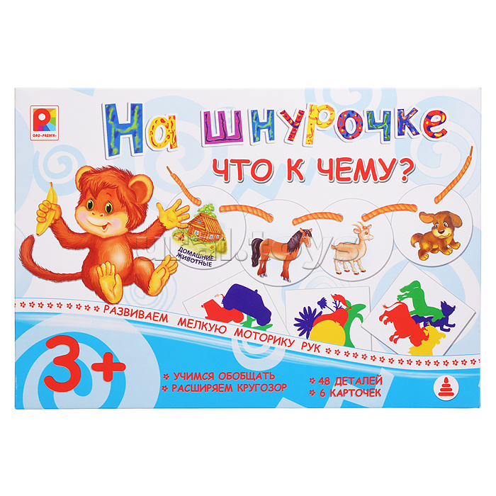 Настольная игра "Что к чему?" игры на шнурочке.