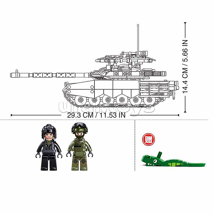 Конструктор "Танк- 90 М" (811 дет.) в коробке