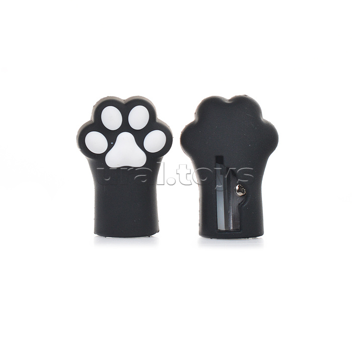 Точилка для карандашей "Cat Paw" 28x21x42 мм, 1 отверстие, пластиковая с покрытием Soft Touch.