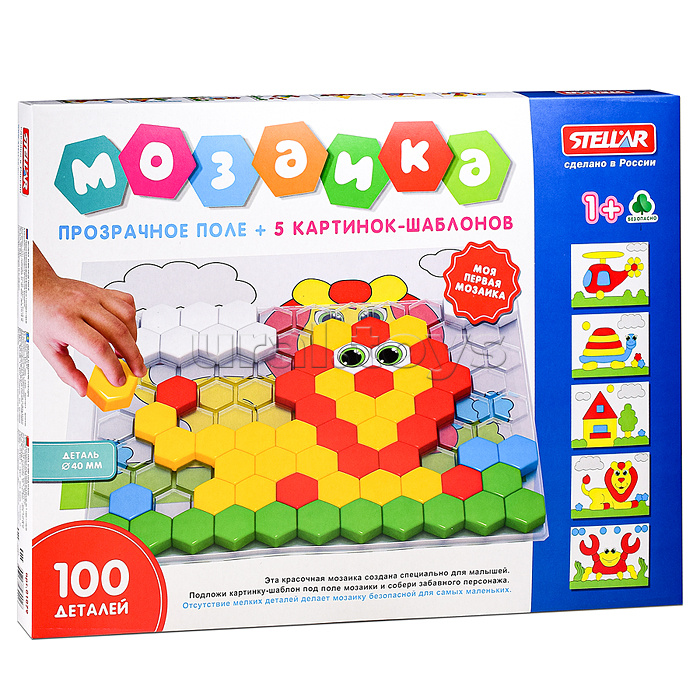 Мозаика (d.40мм/100 деталей) с прозрачным полем