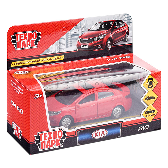 Машина металл Kia Rio, 12см,(открыв. двери, красный) инерц, в коробке Машина металл Kia Rio, 12см,(открыв. двери, красный) инерц, в коробке