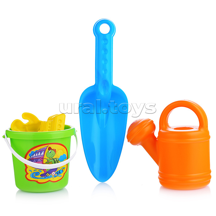 Комплект "Мини" (совок+2 формочки с лейкой мал.)