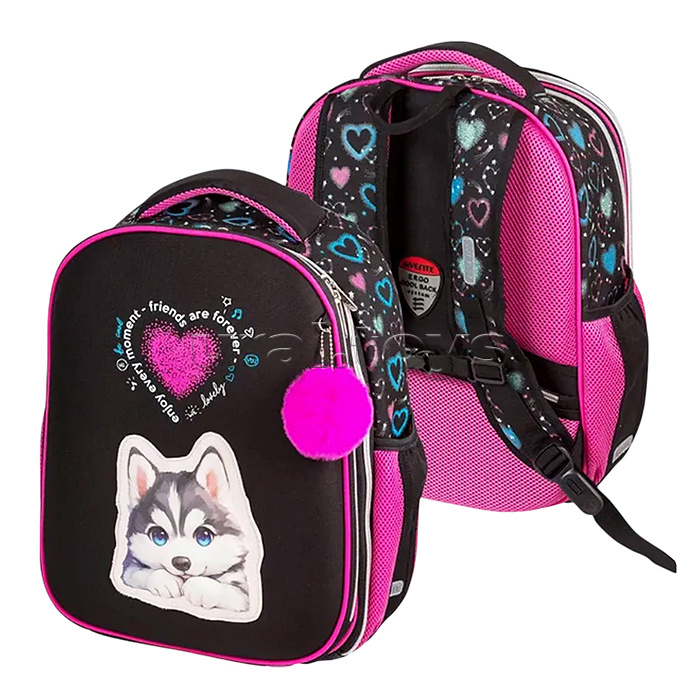 Рюкзак "Choice Lite. Cute Husky" школьный жесткий 38x29x17 см (17 л) вес 800 г, 1 отделение на молнии с разделителями для учебников, 1 отделение с органайзером, 2 боковых кармана сеткой на резинке Рюкзак "Choice Lite. Cute Husky" школьный жесткий 38x29x17 см (17 л) вес 800 г, 1 отделение на молнии с разделителями для учебников, 1 отделение с органайзером, 2 боковых кармана сеткой на резинке