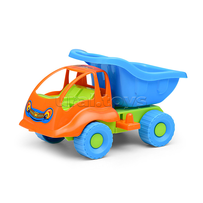 Набор №56: "Муравей", автомобиль-самосвал + ведро-крепость малое, лопатка малая №3, грабельки малые №3