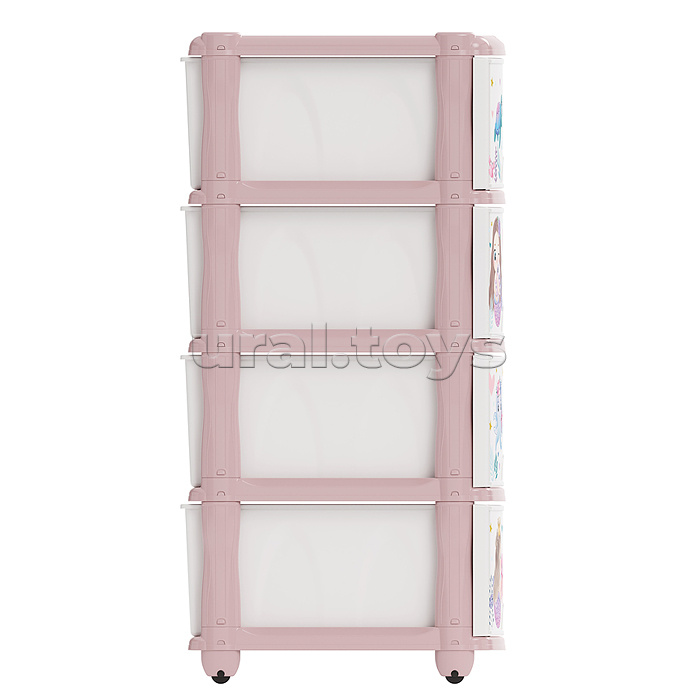 Комод детский (для девочек) 4-х секционный