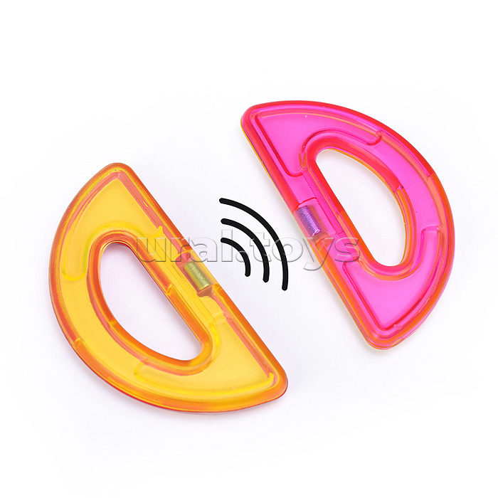 Конструктор магнитный, большой размер дет. (24 дет.), Упаковка: пластиковая подложка в плёнке.