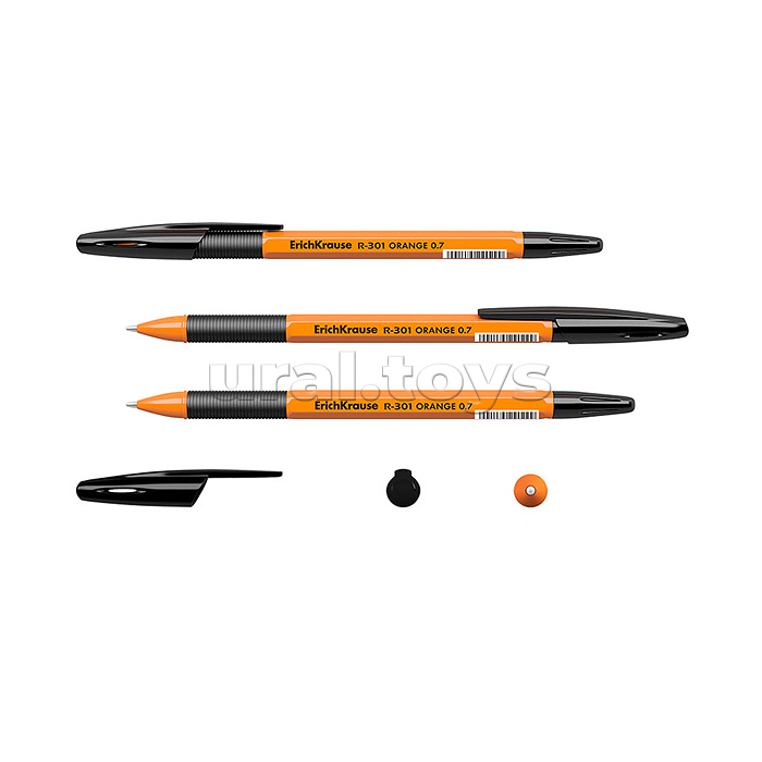 Ручка шариковая R-301 Orange Stick&Grip 0.7, цвет чернил черный