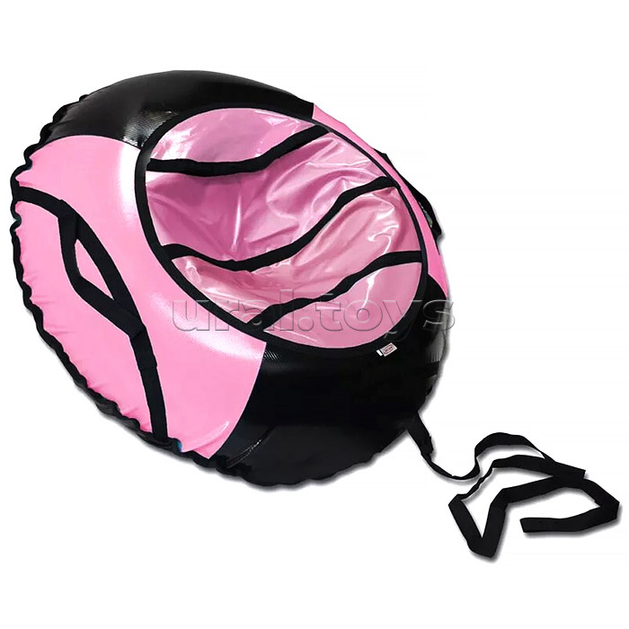 Санки-ватрушка, серия "Спорт", 100см, черно-розовая (в пакете)
