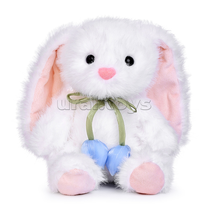 Мягкая игрушка "Заяц с бантиками-тюльпанами" 28 см