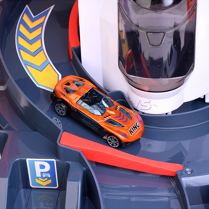 Парковка "Сити-паркинг" 1 металлическая машина в наборе, (свет, звук) в коробке