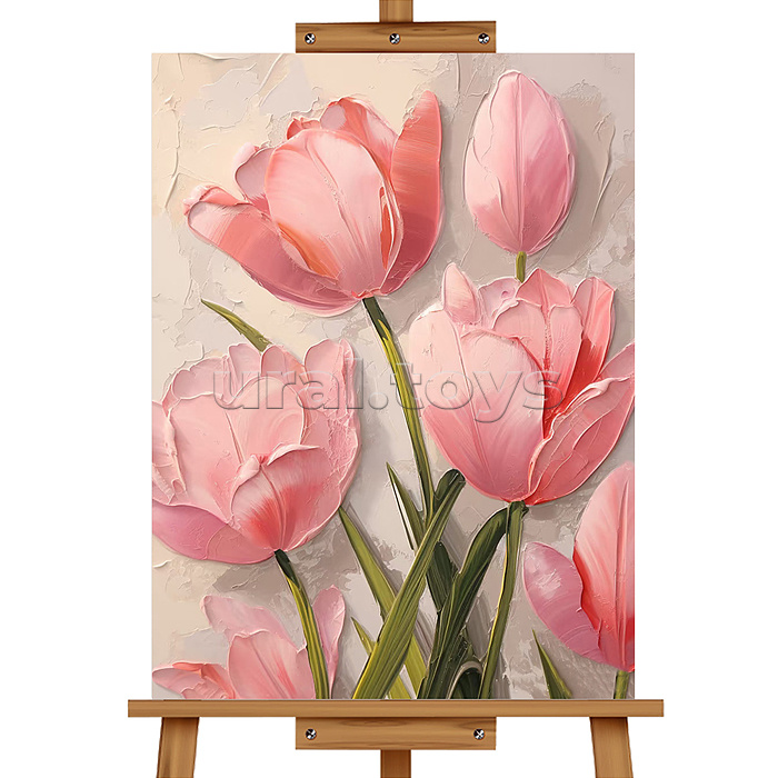 Набор для рисования "Картина по номерам 30х40см. Распуспукающиеся тюльпаны"