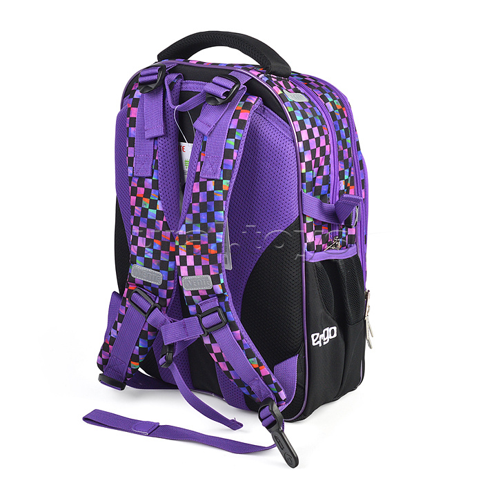 Рюкзак "Ergo. Contemporary Mind" школьный 39x28x20 см (18 л) 850 г, текстильный, 2 отделения на молнии, одно с уплотненным отделением для ноутбука до 15 дюймов и книг и карманом для учебников, второе с органайзером и карабином для ключей, передний карман 