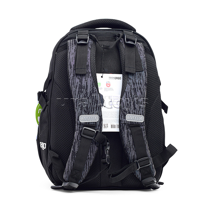 Рюкзак "Ergo. Sport" 39x28x20 см (18 л) 600 г, 2 отделения на молнии, одно с уплотненным отделением для ноутбука до 15 дюймов и книг и карманом для учебников, светоотражающие элементы