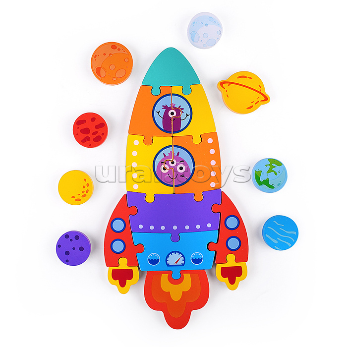 Пазл-вкладыш "Космическая ракета"