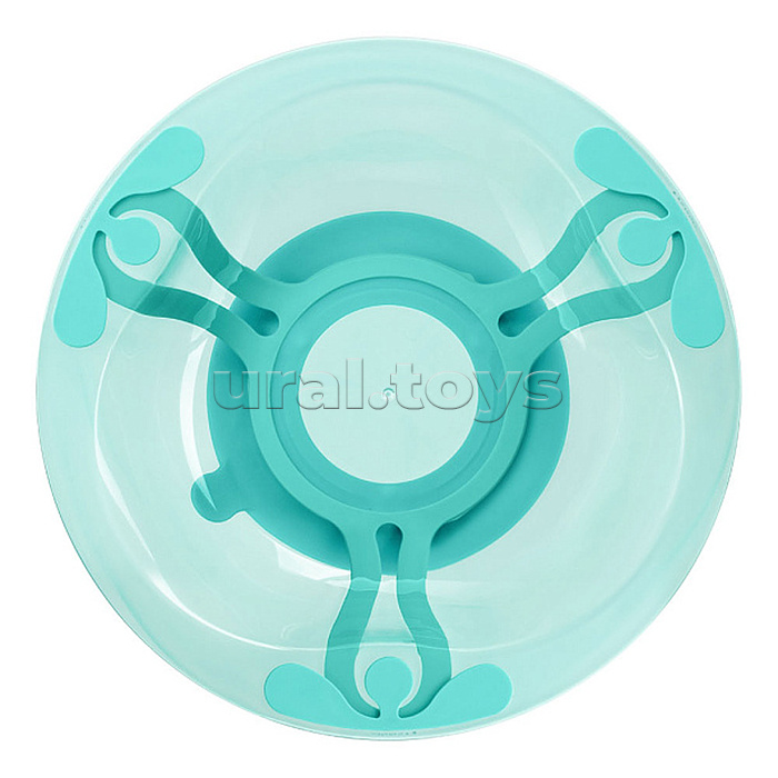 Набор: Тарелка на присосе 400мл, кружка 200мл, столовые приборы на присосе (Зеленый)