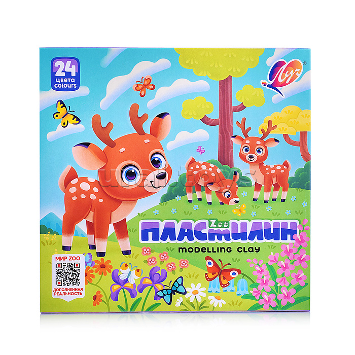 Пластилин 24 цв. "ZOO"