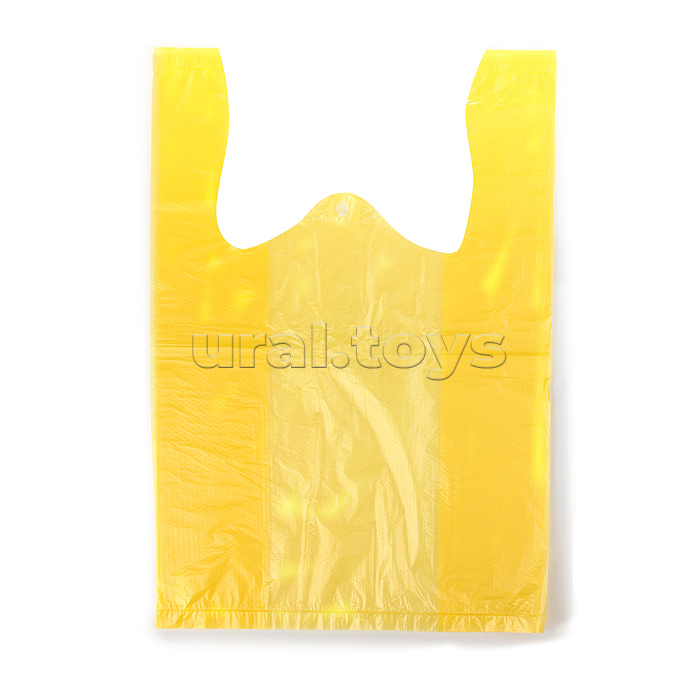 Пакет ПЭ типа "майка" 25+12х45см (10) "Желтая"