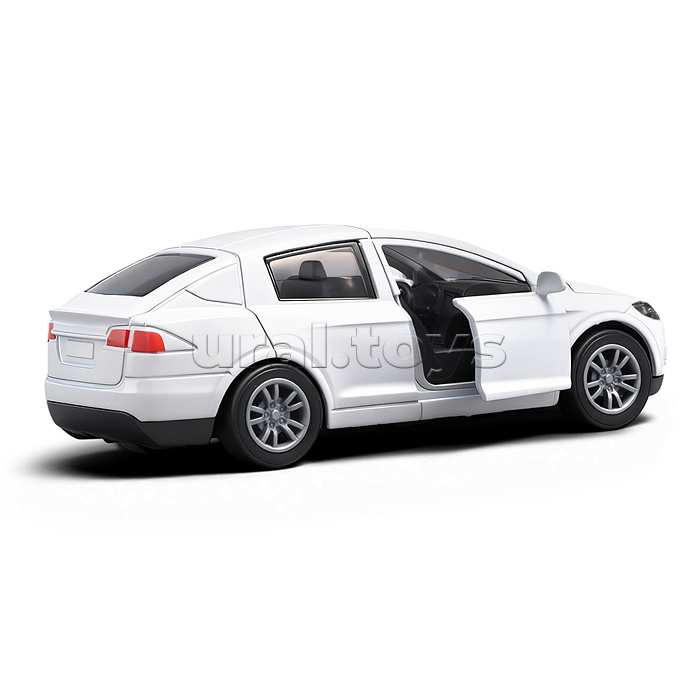 Белая инерционная машинка вид В die-cast , 1:32