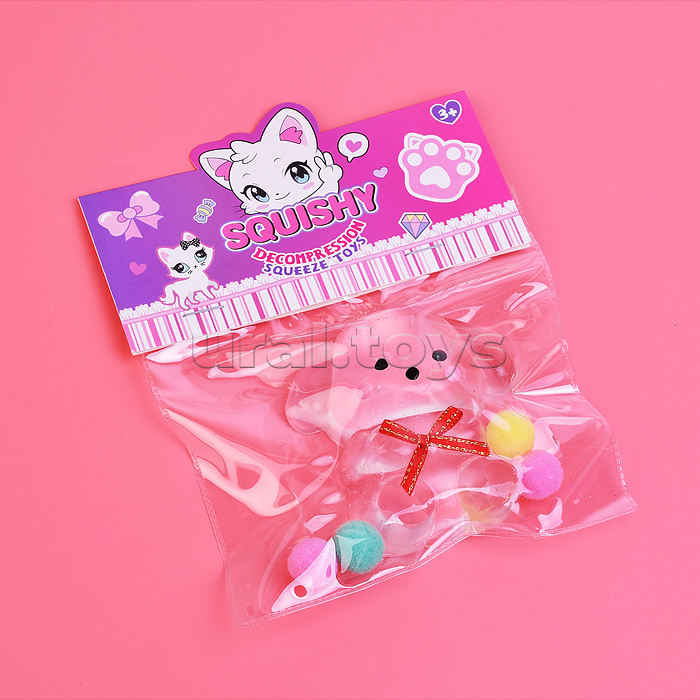 Игрушка-антистресс "Хрустально-прозрачный котик"