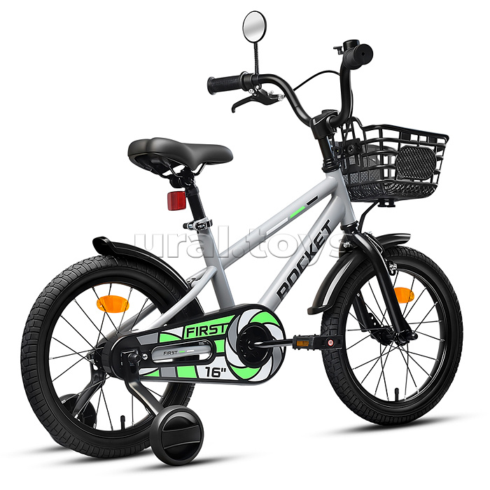 Велосипед 16" Rocket First, цвет серый