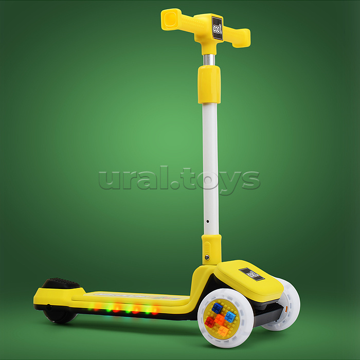 Самокат 3-х. кол., колеса PU, желтый, в коробке