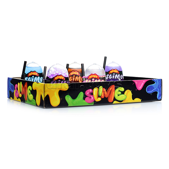 Лизун "Slime "Ninja" светится в темноте, синий, 130 г.