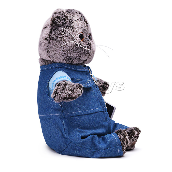 Кот Басик в комбинезоне "Деним"