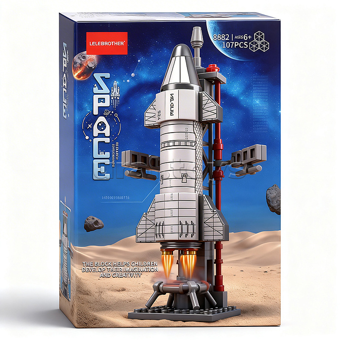 Конструктор "Ракета" (107 дет.) в коробке