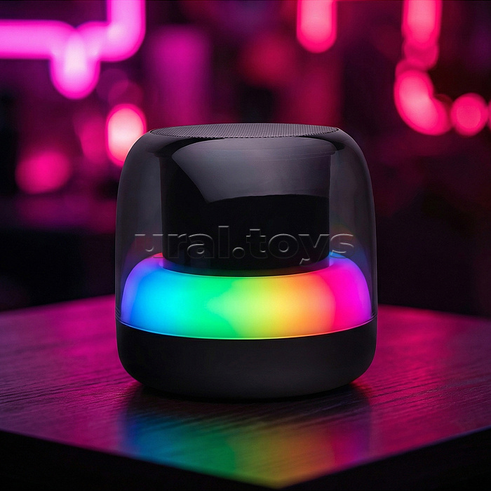 Светильник-колонка "Световая симфония" в коробке (цвет черный)