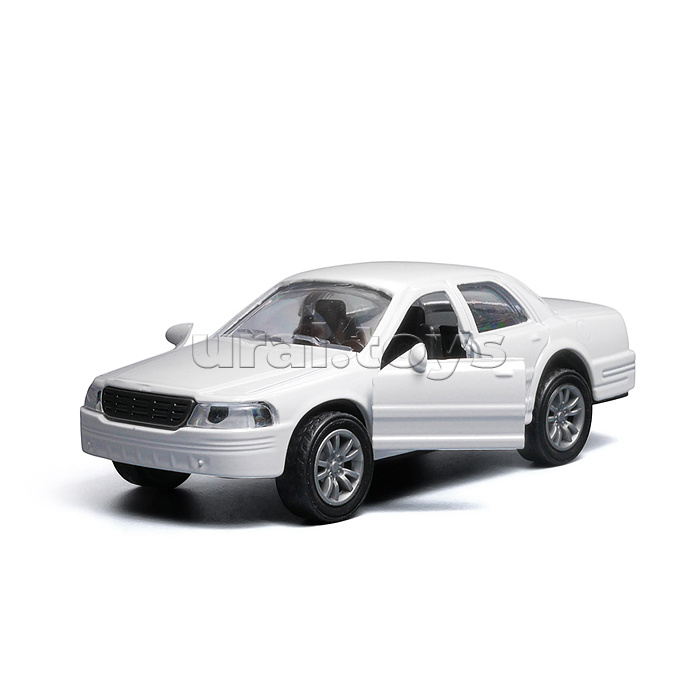 Серебристая инерционная машинка вид С die-cast , 1:32