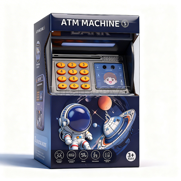 Копилка "Мой первый банкомат" (свет, звук) в коробке