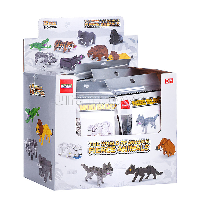 Конструктор "Свирепые животные" в ассортименте, в коробке