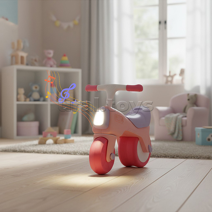 Каталка "Balance bike" (цвет розовый) в коробке