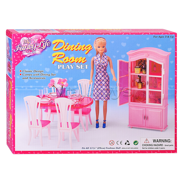 Набор мебели для кукол "Столовая" в коробке